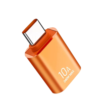 Adaptor Mini OTG USB-C, Compatibil cu Samsung Galaxy A54/A35/A57/S23/S24/S25/S26, Huawei, Xiaomi Redmi 12/13, iPhone 15/16/17/18, Portocaliu