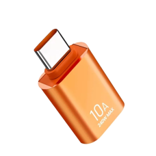 Adaptor Mini OTG USB-C, Compatibil cu Samsung Galaxy A54/A35/A57/S23/S24/S25/S26, Huawei, Xiaomi Redmi 12/13, iPhone 15/16/17/18, Portocaliu