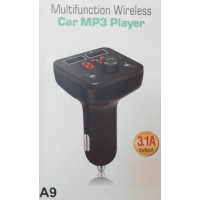 Modulator FM A9 Bluetooth, microSD, 2 x USB incarcare 3.1A