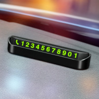 Suport bord auto, numar telefon pentru parcare temporara, cifre magnetice fosforescente, negru