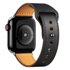 Curea pentru Apple Watch 41mm / 40mm / 38mm Series 1 2 3 4 5 SE 6 7 8 9, Piele, Neagra
