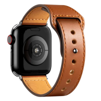 Curea pentru Apple Watch 41mm / 40mm / 38mm Series 1 2 3 4 5 SE 6 7 8 9, Piele, Maro