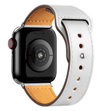 Curea pentru Apple Watch 41mm / 40mm / 38mm Series 1 2 3 4 5 SE 6 7 8 9, Piele, Alba