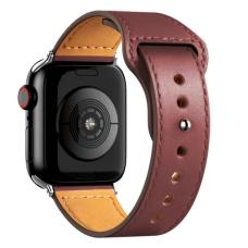 Curea pentru Apple Watch 41mm / 40mm / 38mm Series 1 2 3 4 5 SE 6 7 8 9, Piele, Rosu vin