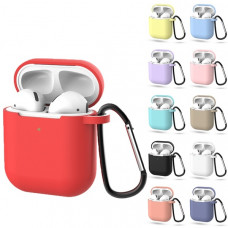 Husa silicon pentru Apple AirPods Gen 1 / Apple AirPods Gen 2 cu carabina