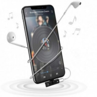 Adaptor Audio Lightning Dublu Splitter Dual Port, Pentru Casti Si Incarcare IPhone