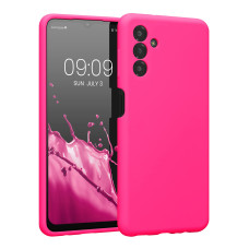 Husa spate silicon cu interior catifelat, TPU pentru Samsung Galaxy S21 5G G991, Roz intens Husa spate silicon cu interior catifelat, TPU pentru Samsung Galaxy S21 5G G991, Roz intens