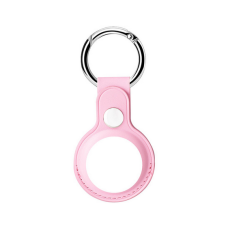 Husa AirTag doua fete din Piele ecologica Premium, pentru Protectie, cu Breloc, compatibila Apple, Roz Husa AirTag doua fete din Piele ecologica Premium, pentru Protectie, cu Breloc, compatibila Apple, Roz