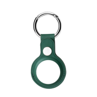 Husa AirTag doua fete din Piele ecologica Premium, pentru Protectie, cu Breloc, compatibila Apple, Verde