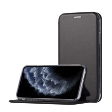 Husa flip stand Piele ecologica pentru Motorola Moto G15 / G15 Power, Neagra