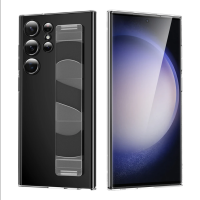 Husa spate plastic cu banda, compatibil cu Samsung Galaxy S23 Ultra 5G S918, Transparenta