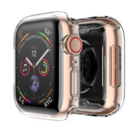 Folie Protectie cu husa pentru Apple Watch Ultra 1 2 49MM, Silicon, Transparenta