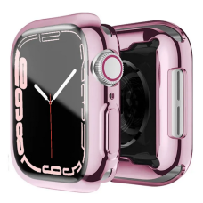 Folie Protectie cu husa pentru Apple Watch Ultra 1 2 49MM, Silicon, Rose Gold