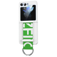 Husa Plastic pentru Samsung Galaxy Z Flip5 F731, Cu prindere, Alba