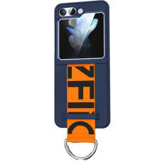 Husa Plastic pentru Samsung Galaxy Z Flip5 F731, Cu prindere, Albastra Husa Plastic pentru Samsung Galaxy Z Flip5 F731, Cu prindere, Albastra