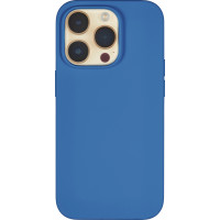 Husa spate silicon, interior catifelat, compatibil cu Apple Iphone 15, Albastru