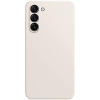 Husa spate silicon TPU Samsung Galaxy S25 S931 / S24 S921, Alb Unt, cu interior catifelat