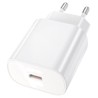 Incarcator, Conector Type-C, Fast charge 25W, Alb, compatibil cu iPhone 14 / 13 / 12 / 11 / 11 Pro / 11 Pro Max / XS Max / XS / X / XR / 8 / 8 Plus 