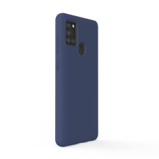 Husa spate silicon cu interior catifelat, TPU compatibil cu Apple iPhone 16 Plus, Albastru navy Husa spate silicon cu interior catifelat, TPU compatibil cu Apple iPhone 16 Plus, Albastru navy